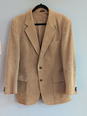 Orvis Vintage Men's Tan Corduroy Sport Coat Safari Blazer
